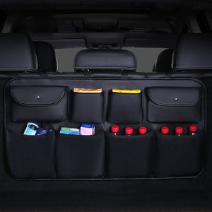 Organizer in pelle di lusso a 8 tasche Ricambi auto Borsa portaoggetti per sedile posteriore Bagagliaio per auto MultiPocket Stivaggio Riordino Accessori interni239h