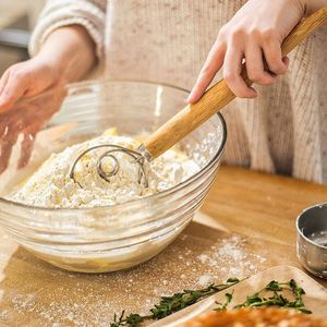Wholesale bread dough mixer resale online - Stainless Steel Danish Dough Whisk Blender Cake Bread Pastry Dough Mixer Stick Egg Beater Tools Baking Pastry Blender Ktichen Tools