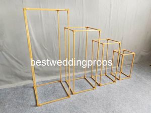 Ny Candle Flower Wall Backdrop Stand Birthday Double Rod Backdrop Pipe och Drape Big Flower Vase Stand for Wedding Best0085