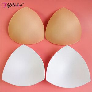 Flymokoii 10 pares / lote mulheres intimates acessórios triângulo esponja biquíni biquíni peito push up padding peito potenciadores espuma sutiã inserir