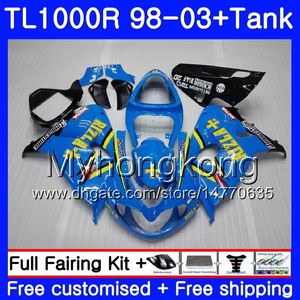 +Tank For SUZUKI SRAD TL 1000 R TL1000R 98 99 00 01 02 03 304HM.15 TL1000 R TL 1000R RIZLA cyan new 1998 1999 2000 2001 2002 2003 Fairings