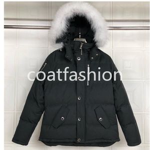 The Factory Men black ballistic bomber Jacket slim on waist short coats with hooded white fox fur collar scissors on the arm