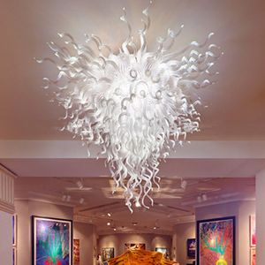 Lamps 2 Years Warranty Hand Blown Glass Chandeliers Lights Modern Art Decoration LED Flush Mount Ceiling Lighting on Sale