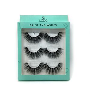 Cílios 5D com caixa de varejo de embalagem Big Eye Lashes 5 pares natura