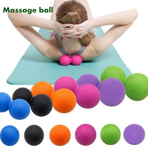 Voltar massager muscle relaxamento duplo lacrosse amendoim massagem bola para o corpo pescoço escápula cintura perna pé massager fitness yoga bolas