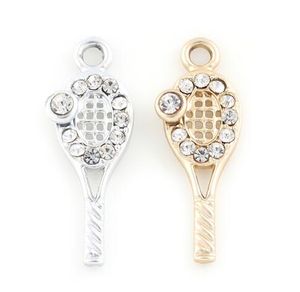 20st / parti 29x11mm (guld, silverfärg) Tennisracket Hängsmycke Charms passar för glasmagnetminne Flytande locket