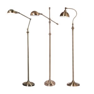 American retro Simple study floor lamps LED standing metal floor lamps for living room foot switch for floor lamps chinese