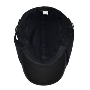 ファッション - ヴoboboom黒綿ベレー帽メンズカジュアルソリッドアイビーフラットキャップ大ヘッドサイズ調節可能なボナ帽子
