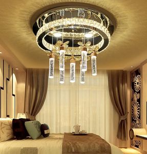 Moderne LED Wohnzimmer Deckenleuchte einfache Kristalllampe Blume warme romantische Schlafzimmerlampe runde LED kreative Atmosphäre Lampen MYY