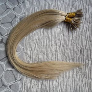 100g Micro beads hair extensions in Nano rings links human hair straight 9 colors European hair Blonde