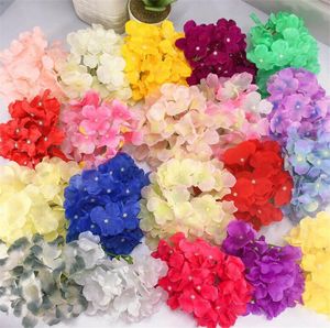 37 Kolory Hortensja Głowy Symulowane Sztuczne Hortensje Kwiaty Niesamowite Kolorowy Dekoracyjny Kwiat Dla Wedding Home Party Dekoracja
