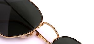 Wholesale- Hexagonal Sunglasses Men Women Vintage Hexagon sun Glasses uv400 glass Lens Steampunk Goggles with Retail box and label