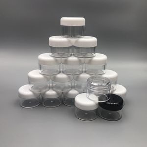 30g 30ml/1oz Refillable Plastic Screw Cap Lid with Clear Base Empty Cosmetic Jar for Nail Powder Bottle Eye Shadow Container