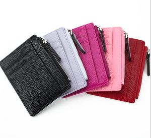 50pcs Wallets Women Men Leather Coin Purse Wallet Clutch Zipper Small Change Bag