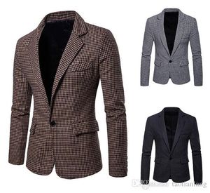 New Coat Pant Design Houndstooth Mens Tuxedos Groom's Wear Tuxedo Wedding Suits For Men Blazer Masculino Plus Size J1811166