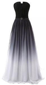 2019 Mais novo Sexy Chiffon Vestidos de Noite de Gradiente com Lace Up Ombre Formal Prom Festa Vestido Vestido Longo Al23