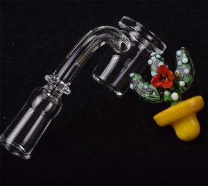 Quartz Banger nail With Cactus Carb Cap Thick edge 10mm/14mm/18mm male female Polished joint for glass water pipes