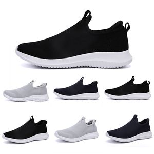 Großhandel Frauen Männer Schuhe schwarz weiß Navy blau Laceless Herren Trainer Beleg auf Sport Turnschuhe Selbst gemachte Marke Made in China läuft