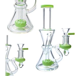 Glass Bongs Showerhead Per Smoking Mini Hookahs Small Recycler Dab Oil Rigs Klein Water Pipes Heady Glass XL-2062