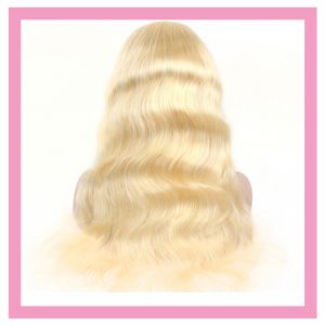 الشعر البشري البيروفي 13 × 4 الدانتيل الجبهة الموجة جسم الموجة شقراء اللون 613# 13 بواسطة 4 wigs 10-28inch OnePretTygirl