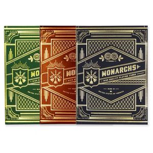 Theory11 Monarker Spelkort Blå Röd Grön Monarch Deck USPCC Cykel Collectible Poker Magic Card Games Magic Tricks Props