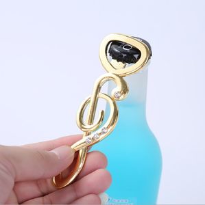 Abridor de garrafa de cerveja Gold Music Note para lembrancinha de festa de casamento