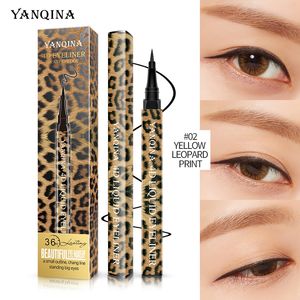 Wholesale yanqina eyeliner resale online - YANQINA leopard eyeliner waterproof sweat proof not blooming eyeliner liquid black eye Professional makeup liners Pens woman cosmetic
