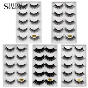 Eyelashes False Naturali 5 Paia Eyetails Lungo multistrato Multilayer Eye Lashes Strumenti di bellezza 3D Eyelash G700 Libero Ship 5 Set