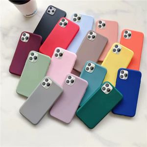 Ultra Thin Candy Colors Phone Cases for Iphone 15 14 13 12 11 Pro XS MAX XR X 7 8 Plus 8plus Cell Phones TPU Cover