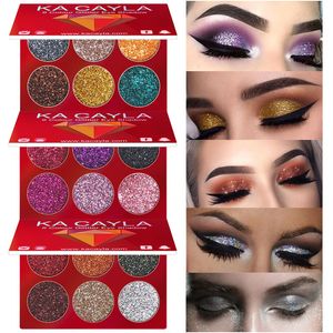 6 Farben Glitzer-Schimmer-Lidschatten-Palette Diamant-Lidschatten Metallic Beauty Powder Pigment Make-up-Palette