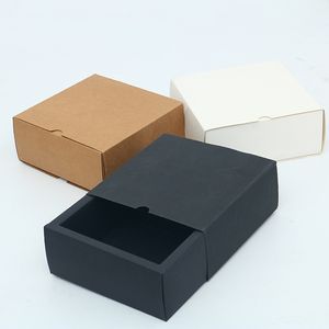 32x20x5cm 28x14x5cm Kraft Paper Box Box черный белый бумажный ящик для чая подарочный белье Biscuit упаковочная коробка может быть настроена