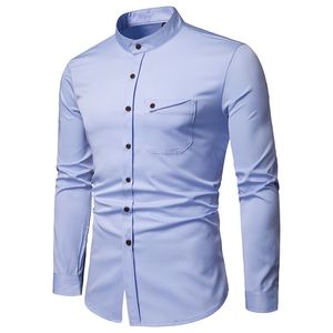 Mens Designer T-shirts Nya höst och vårens långärmad bomullskjorta Pure Mäns Casual Shirt Mode Business Shirt Social kläder