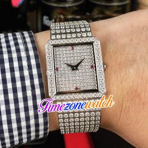 Nowa jubilerska tancerka G0A02701 Szwajcarski kwarcowy damski Watch Silver Diamond Case Case Peter Dial Diamond Bransoletka 25/20mm TimeZonewatch E25C3