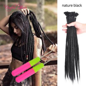 Stränge synthetische handgemachte Dreadlocks Haar Dreadlocks Haarverlängerung Flechten Haar Ombre Häkelnadeln Soft Dread Locs Häkelgeflecht