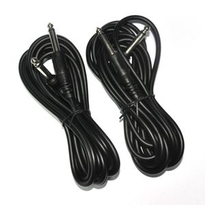 2Pcs 10ft Guitar Instrument Audio Cable Cord 1/4" Straight to 1/4'' Right Angle
