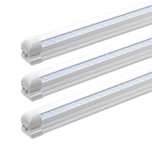 5000K White 4ft 8ft 28W/72W Integrerad dubbel rad LED T8 Tube Light 7200lm SMD2835 1.2m 2,4 m LED -lysrörsbelysningsfixtur