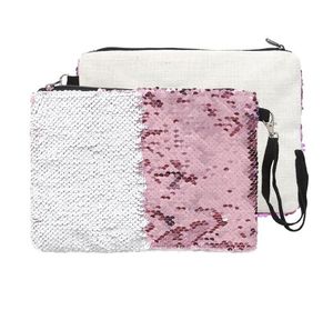 New sublimation Linen sequins blank cosmetic bags coin purse makeup bag hot transfer printing blank 16*23cm