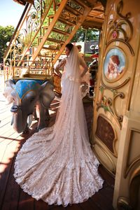 Ida Torez Elegant Mermaid Wedding Dresses Illusion Sexig V Neck Långärmad brudklänningar Backless Lace Appliqued Dress303Z