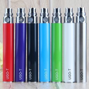 1100mah UGO Vape Pen Ego T Batteri Evod Vaporizer Micro USB Passthrough Charge Wax Pens E Cig Free DHL