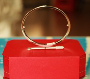 Drop Ship com caixa unisex amor pulseiras pulseira de prata rosa ouro 4cz pedras pulseira de aço inoxidável mulheres mulheres fenda de chave de fenda jovem bracelete casal jóias