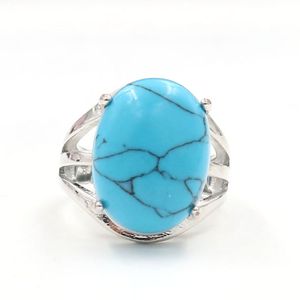 Wholesale silver quartz rings resale online - Silver Plated Resizable Finger Ring Oval Shape Blue vein Stone Rose Quartz Inspiration Jewelry