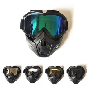 Sport invernali Occhiali da sci Maschera per il viso Rimovibile Polvere Respirazione Filtrazione Equitazione Sci Motocross Occhiali da snowboard Occhiali da neve