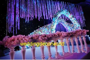 Yeni varış moda düğün sahne dekorasyon düğün dekor çiçek decor0878 standı
