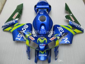 Enjeksiyon Kalıp Ücretsiz Özelleştirmek Honda CBR600RR 05 06 Mavi Yeşil Yüzeyler Set CBR600RR 2005 2006 FF20