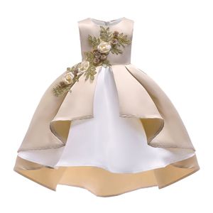 Yılbaşı Gecesi toptan satış-Yeni Yıl Arifesi Elbise Prenses Çiçek Kız Elbise Yaz Düğün Doğum Günü Partisi Elbise Kızlar Çocuklar Noel Kız