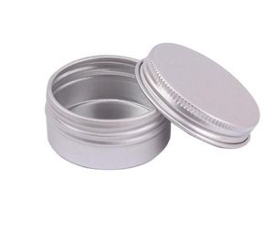 15ml Aluminium Balm Tins pot Jar 15g comestic containers with screw thread Lip Balm Gloss Candle Packaging SN333