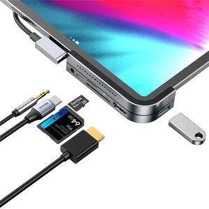 BASEUS İşlevli USB C HUB Adaptörü 6 1 USB C C Hub Converter Yüksek Çözünürlüklü PD şarj USB 3.0 iPad Pro 2018 için