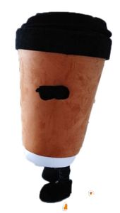 Costume da mascote do copo de café Marrom marrom adicionar logotipo frete grátis
