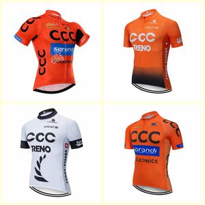 CCC Takımı Bisiklet Kısa Kollu Jersey erkek Yaz Nefes MTB Bisiklet Giyim Ropa Maillot Ciclismo U71618