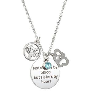 Fashion Birthstone Pendant Necklace for Women Girls Jewelry Friendship Gift Inspirational Jewelry